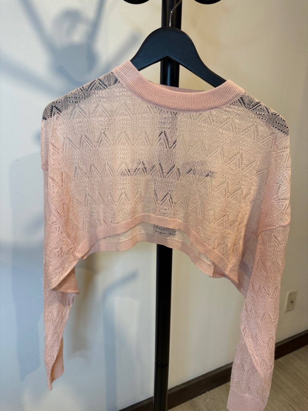 ‼️SOLD‼️ Zara Light Pink Women's Cropped Knit Top